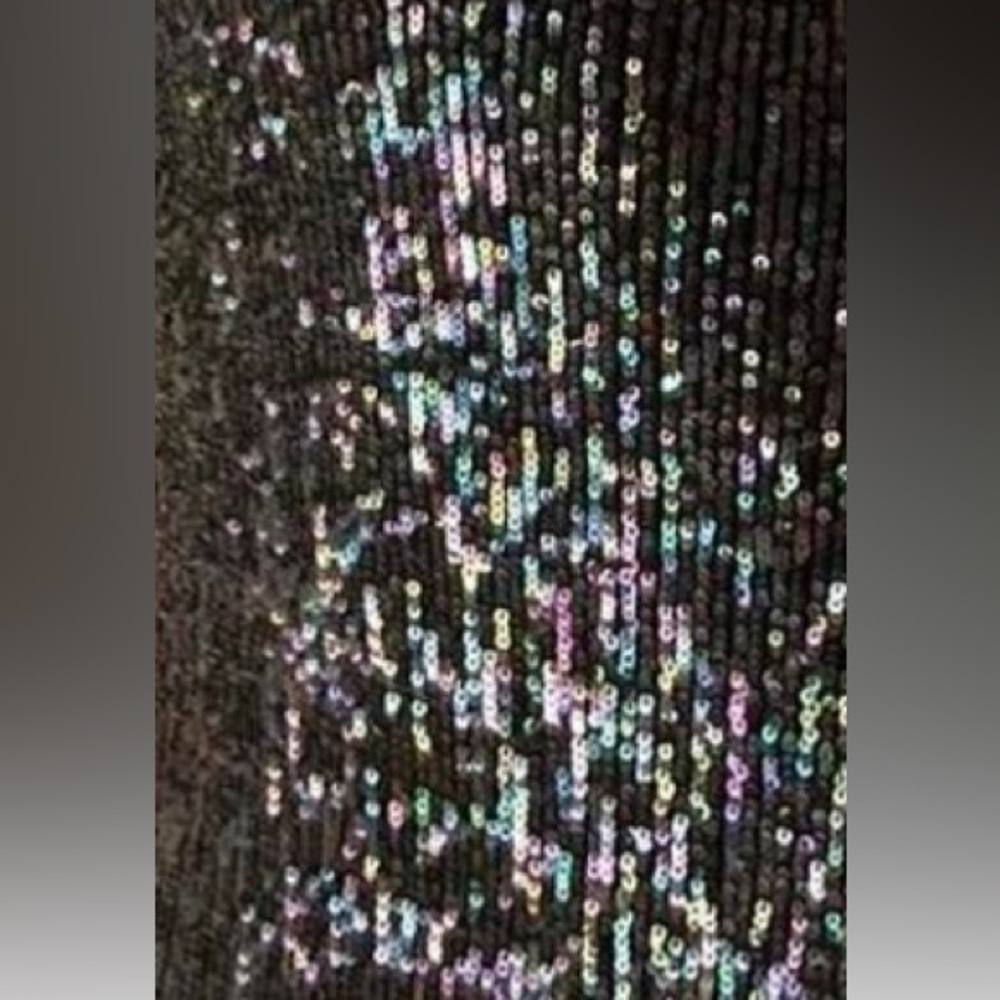 XSCAPE NWT Shimmering Sequin Multi One Shoulder Formal Drape Maxi Dress 4 $259 - Picture 5 of 6
